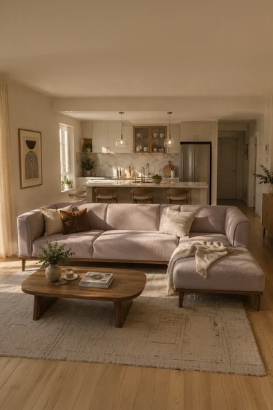 İYENA HOME LİVİNG Köşe Koltuk Pierro Modern Köşe Koltuk Takımı Gri ürün görseli 1