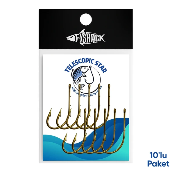 Olta İğnesi - Telescopic Star - Bronz - No: 5/0  (10'lu Paket) ürün görseli 1