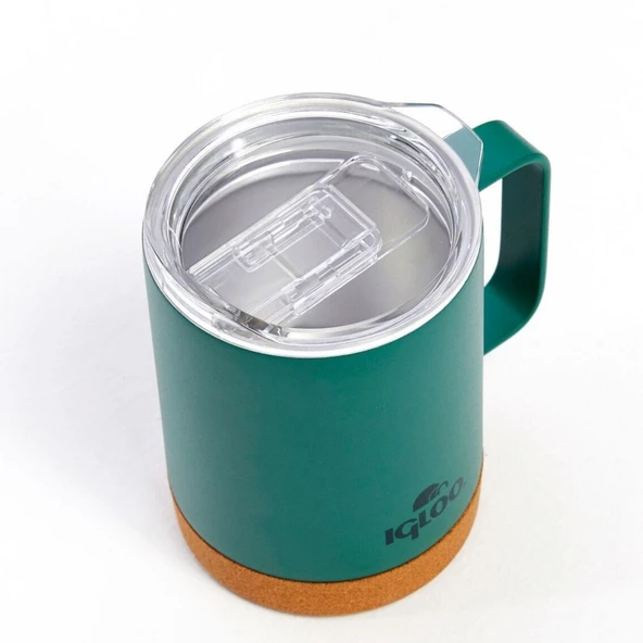 Çelik Mug Termos - Igloo - Cork - 350ml - Yeşil - 205696 - Resim 3