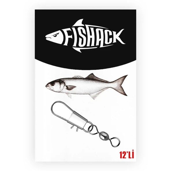 Fishack Paslanmaz Klipsli Fırdöndü Gümüş No: 5 12'li ürün görseli 1