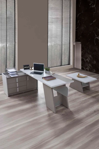 İYENA HOME LİVİNG Etna Ofis Masası Gri ürün görseli 1