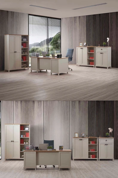 İYENA HOME LİVİNG Sardis Mdf Ofis Makam Takımı ürün görseli 1