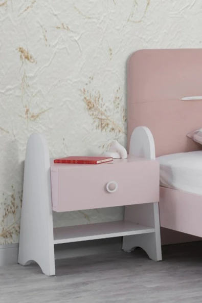 İYENA HOME LİVİNG Flam Genç Odası Komodin Butter Milk ürün görseli 1
