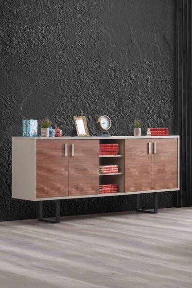 İYENA HOME LİVİNG Troya Ofis Dolabı Granite ürün görseli 1