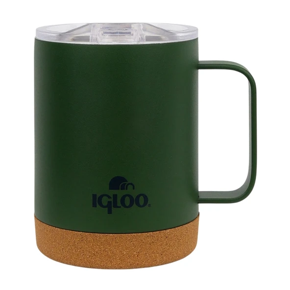 Çelik Mug Termos - Igloo - Cork - 350ml - Haki - 205696 ürün görseli 1