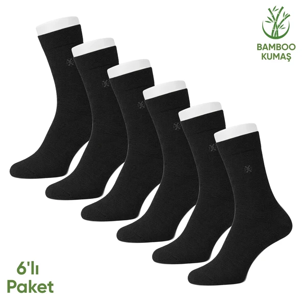 Bambu Erkek Soket Çorabı - 6 Çift - Dikişsiz - Gori -17135 - Set 6 ürün görseli 1