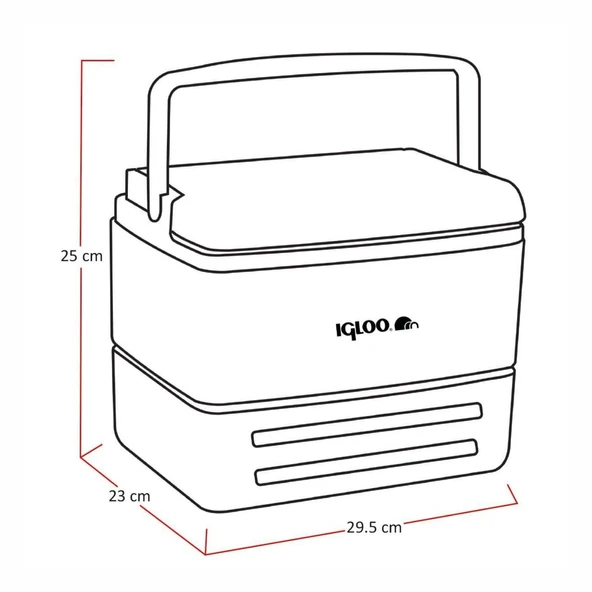 Buzluk - Igloo - EliteCore - 8.2 lt - Kırmızı - 300724 - Resim 2