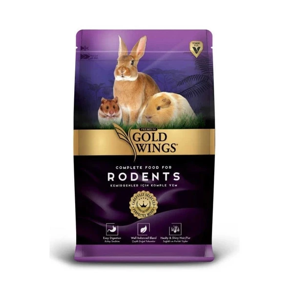 Gold Wings Premium 1 kg Hamster Tavşan Kemirgen Yemi ürün görseli 1
