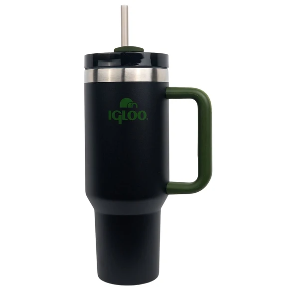 Çelik Mug Termos - Igloo - Stadler - 1.2 lt - Siyah/Haki - 205787 ürün görseli 1