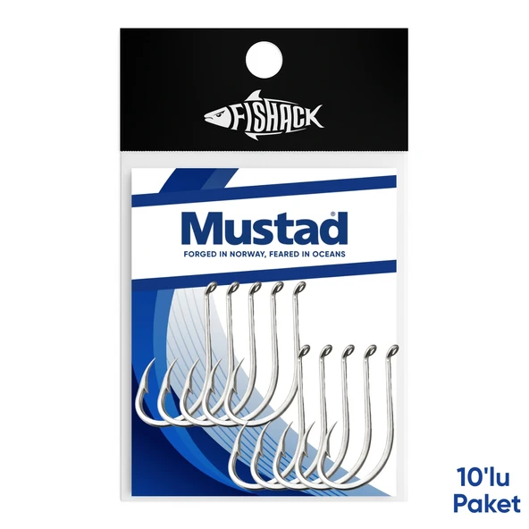 Olta İğnesi - Mustad - 92553 - Nikel - No: 5/0  (10'lu Paket) ürün görseli 1