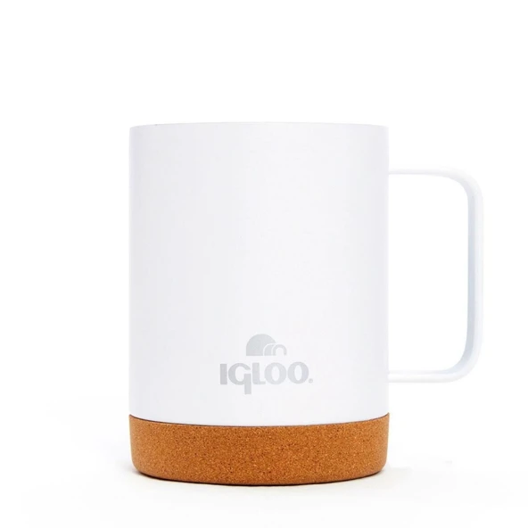 Çelik Mug Termos - Igloo - Cork - 350ml - Beyaz - 205696 - Resim 2