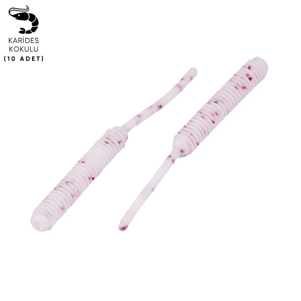 Silikon Kurt Yem - LRF Yem - 1g 52mm - Fishack Wormix - 10 Adet - White ürün görseli 1