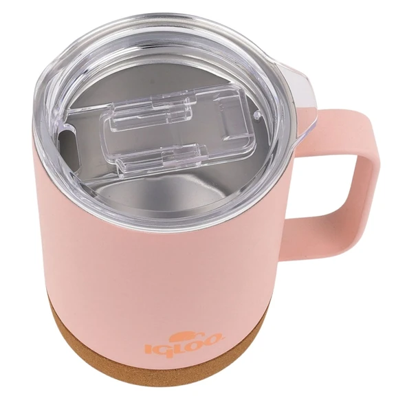 Çelik Mug Termos - Igloo - Cork - 350ml - Somon - 205696 - Resim 3