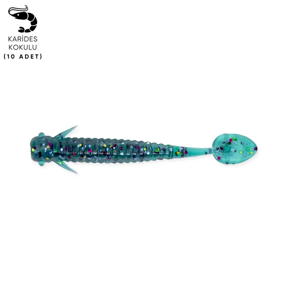 Silikon Kurt Yem - 1g 50mm - Fishack Wormix - 10 Adet - Blue ürün görseli 1