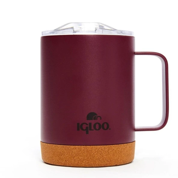 Çelik Mug Termos - Igloo - Cork - 350ml - Bordo - 205696 ürün görseli 1