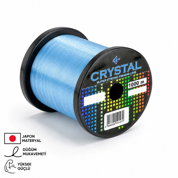 1000 MT Bobin Misina - Crystal - Mavi - Ekstra Güçlü - 0,40 MM ürün görseli 1