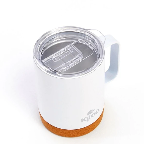 Çelik Mug Termos - Igloo - Cork - 350ml - Beyaz - 205696 - Resim 3