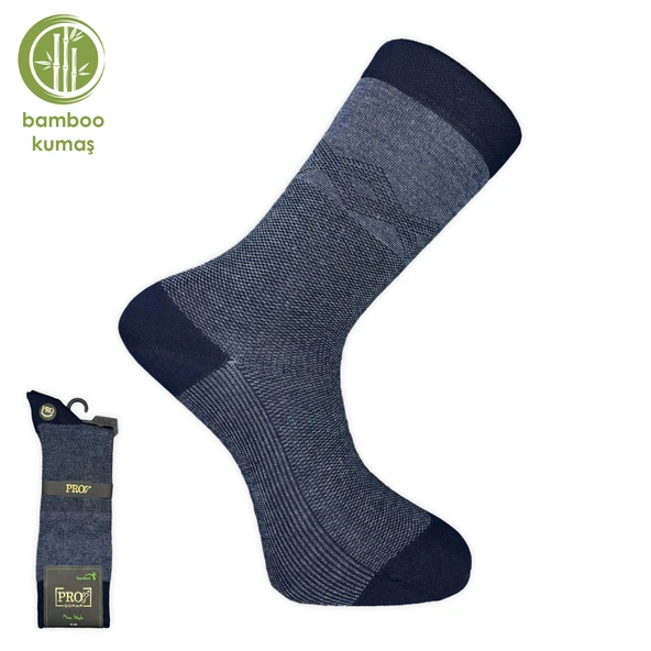 Bambu Erkek Çorabı - Tumaniş - Lacivert (17104-R2) ürün görseli 1