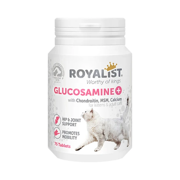 Royalist Glucosamine Kalça ve Eklem Sağlığı Kedi Tableti (75 Tablet) ürün görseli 1