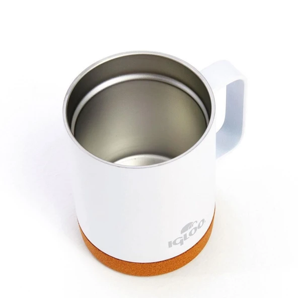 Çelik Mug Termos - Igloo - Cork - 350ml - Beyaz - 205696 - Resim 4
