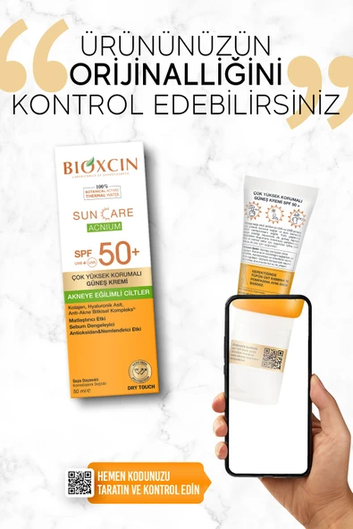 BIOXCIN SUN CARE ACNIUM KREM SPF50 50 ML - Resim 3