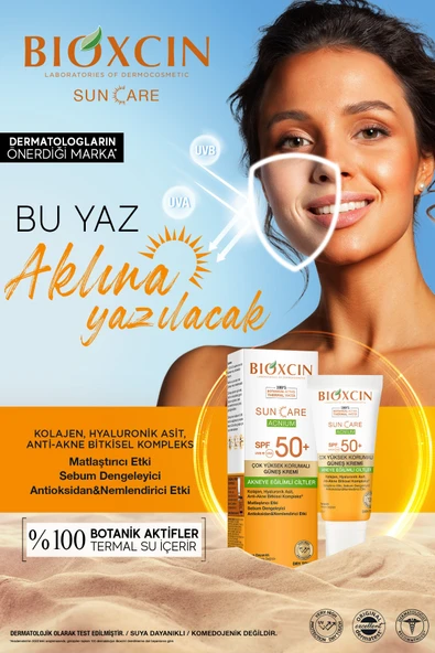 BIOXCIN SUN CARE ACNIUM KREM SPF50 50 ML - Resim 2