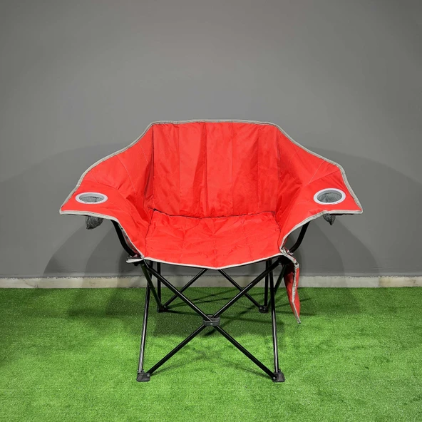 Argeus Nevgrande Comfort Katlanabilir Kamp Sandalyesi Kırmızı ürün görseli 1