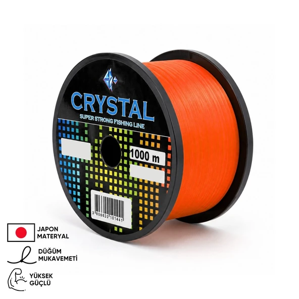 1000 MT Bobin Misina - Crystal - Turuncu - Ekstra Güçlü - 0,20 MM ürün görseli 1