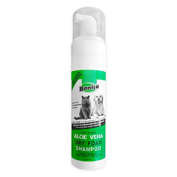 Bonisa Kedi ve Köpek Köpük Şampuan 200ml  Aloevera Kokulu ürün görseli 1