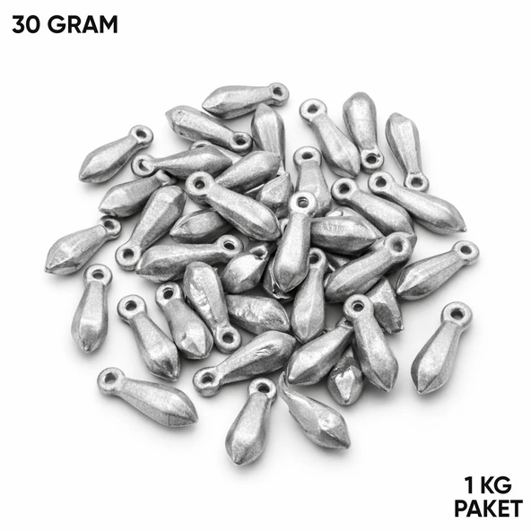 Armut Kurşun - Dip Olta Kurşunu - 30 gr (1 KG) ürün görseli 1