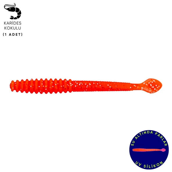 Silikon Kurt Yem - 2,2g 87mm - Fishack Wormix - Flare ürün görseli 1