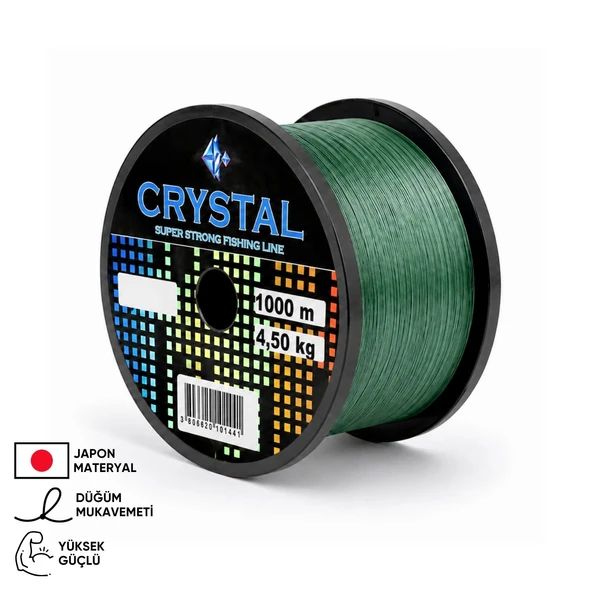1000 MT Bobin Misina - Crystal - Yeşil - Ekstra Güçlü - 0,25 MM ürün görseli 1