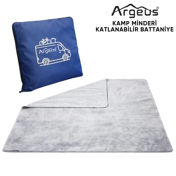 Kamp Minderi & Katlanabilir Polar Kamp Battaniyesi - Argeus - Mavi ürün görseli 1