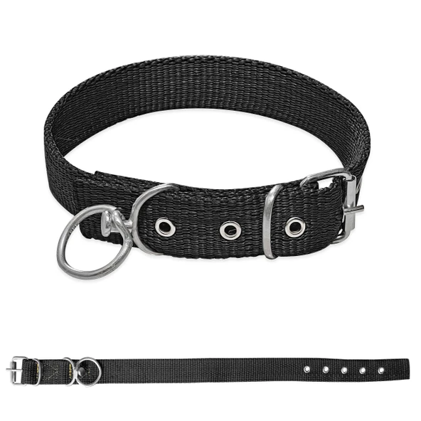 Savex Dokuma Köpek Boyun Tasması Siyah 2.5*50 cm ürün görseli 1