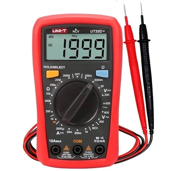 Unit UT33D+ 600V 10A Dijital Multimetre Ölçü Aleti ürün görseli 1