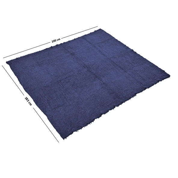 Peluş Polar Kamp Battaniyesi - Lacivert - Resim 6