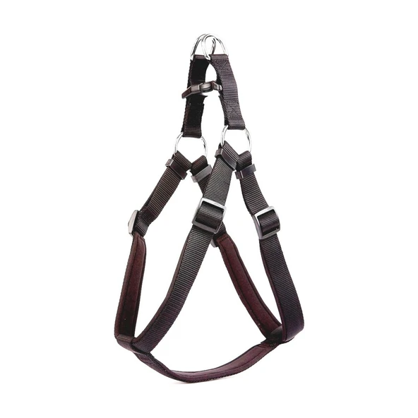 Doggie Konforlu Dokumadan El Yapımı Ronin Model Köpek Göğüs Tasması XXL-2,5X70-80cm - Black ürün görseli 1