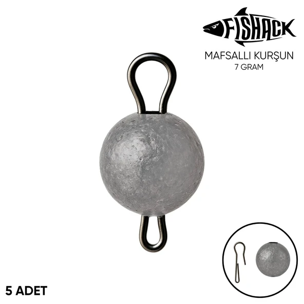 Mafsallı Kurşun - Hareketli İğne Kurşunu - Fishack - 7 Gram - 5'li Paket ürün görseli 1