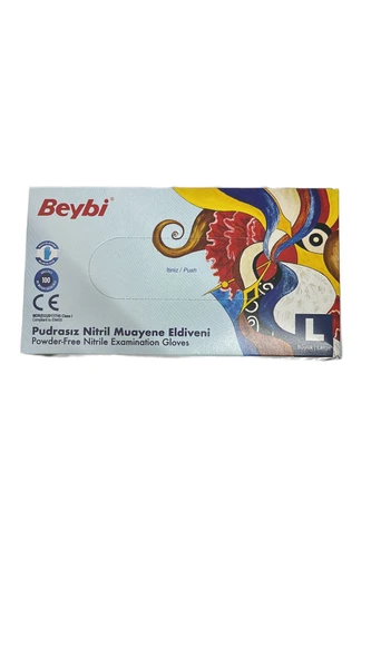 BEYBİ NİTRİL MAVİ PUDRASIZ ELDİVEN LARGE 100'LÜ ürün görseli 1