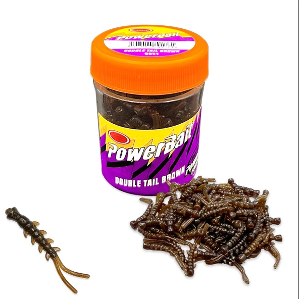 Silikon Kurt Balık Yemi - Kokulu - D Tail - Kahve - Power Bait (9957) ürün görseli 1