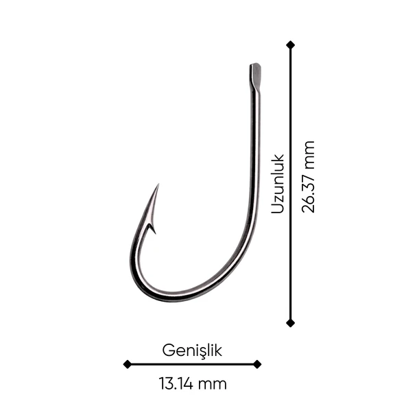 Olta İğnesi - Fishack 505 - No: 1/0  (50'li Paket) - Resim 2