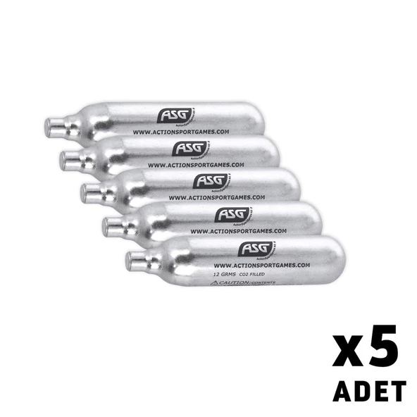 ASG 12 gr CO2  Airsoft Tüpü - 5 Adet ürün görseli 1