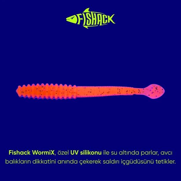 Silikon Kurt Yem - 2,2g 87mm - Fishack Wormix - Flare - Resim 3