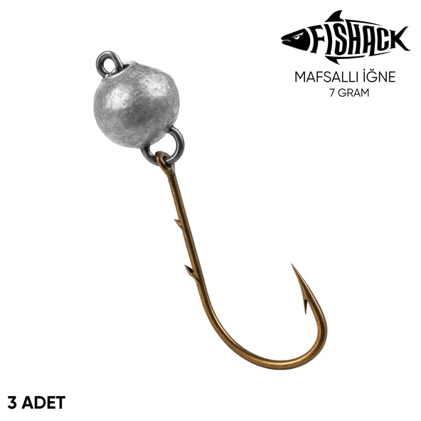 Mafsallı Jighead - Hareketli Kurşunlu İğne - Fishack - 7 Gram - 3'lü Paket ürün görseli 1