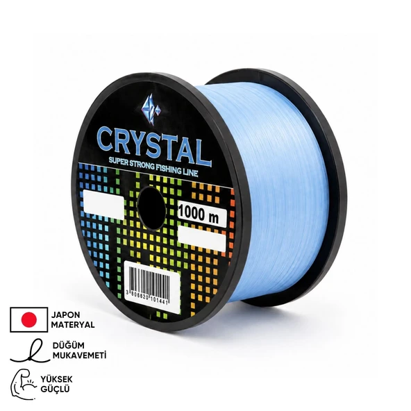 1000 MT Bobin Misina - Crystal - Mavi - Ekstra Güçlü - 0,35 MM ürün görseli 1