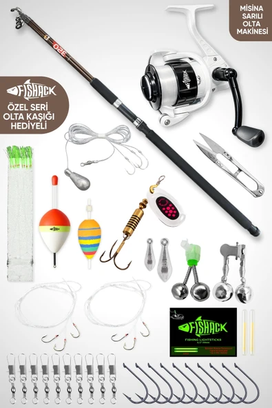 Deniz Ve Göl Surf Olta Takımı Seti 350cm Kamış 60/120gr / 60'lık Makine (Kahve) ürün görseli 1