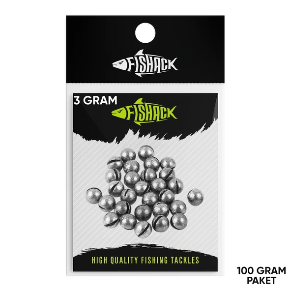 Kıstırma Yarma Kurşun - Kesikli Olta Kurşunu - 3 Gram (100 gr) ürün görseli 1