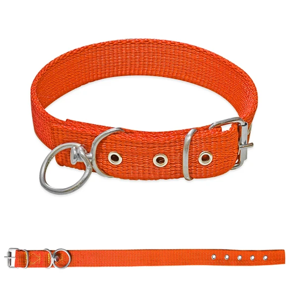 Savex Dokuma Köpek Boyun Tasması Turuncu 2.5*50 cm ürün görseli 1