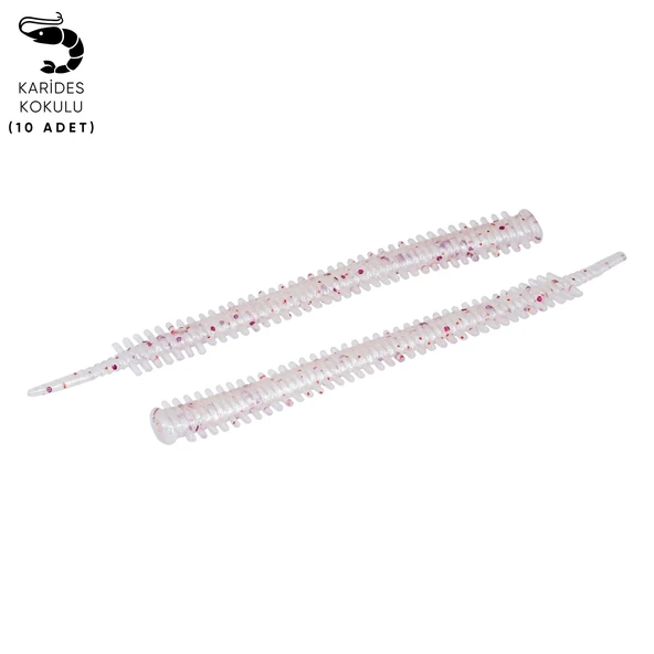 Silikon Kurt Yem - LRF Yem - 1g 70mm - Fishack Wormix - 10 Adet - White ürün görseli 1