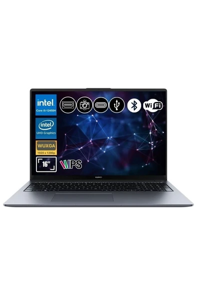 Huawei Matebook D16 I5-13420H Işlemci 16GB Ram 1tb SSD 16" Ekran Fdos Uzay Gri 53014QHR ürün görseli 1